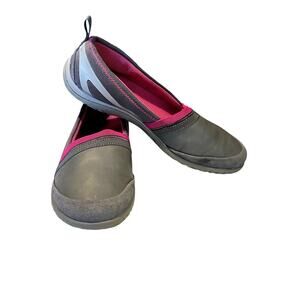 Merrell Enlighten Awake Flats Women's Select grip sz 7 leather pink gray slides